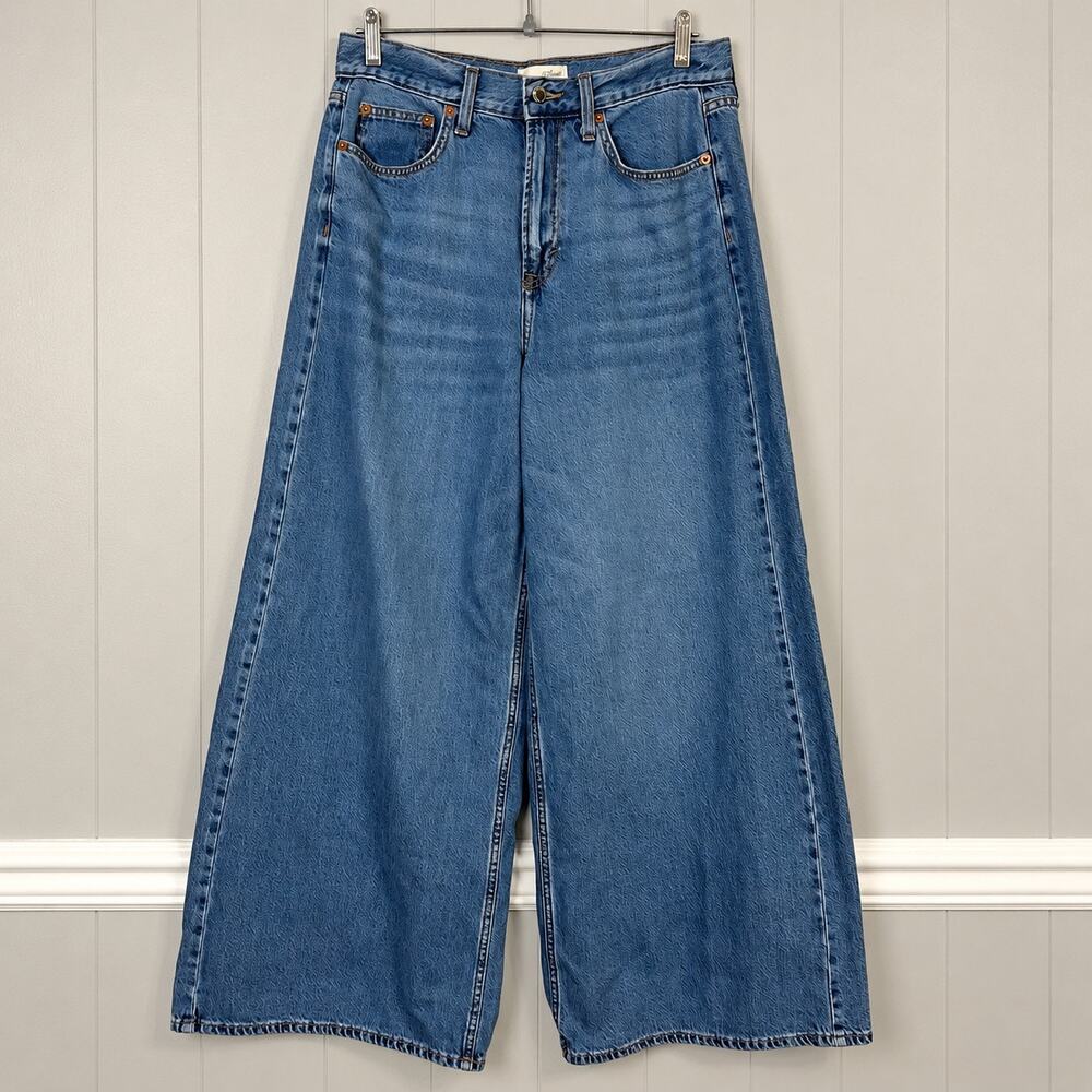 Women’s 10 High Rise Palazzo Wide Leg Jeans Relaxed Medium Wash Universal Thread